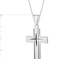 Zawieszka srebrna - krzyż