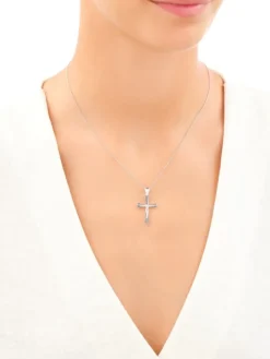 Zawieszka srebrna - krzyż