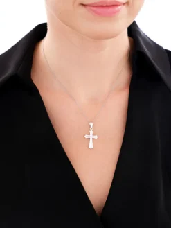 Zawieszka srebrna - krzyż