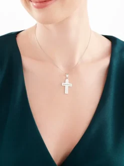 Zawieszka srebrna - krzyż