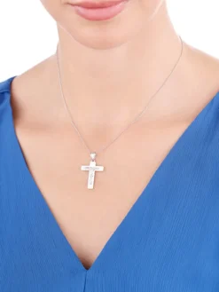 Zawieszka srebrna - krzyż