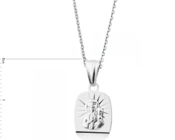 Zawieszka srebrna - medalik Matka Boska Częstochowska