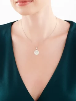 Zawieszka srebrna - medalik Matka Boska Częstochowska