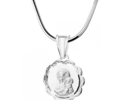 Zawieszka srebrna - medalik Matka Boska Częstochowska