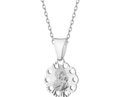 Zawieszka srebrna - medalik Matka Boska Częstochowska