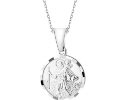 Zawieszka srebrna - medalik św. Krzysztof z dzieciątkiem Jezus