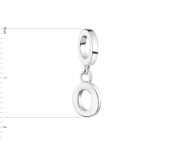 Zawieszka srebrna beads - litera O