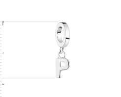 Zawieszka srebrna beads - litera P