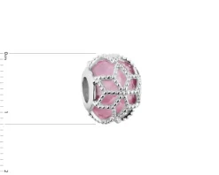 Zawieszka srebrna beads - kwiaty