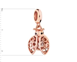 Zawieszka srebrna beads - biedronka