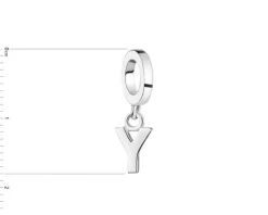 Zawieszka srebrna beads - litera Y