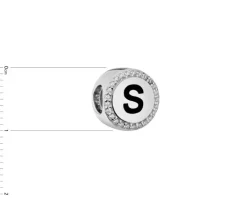 Zawieszka srebrna beads - litera S