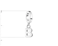 Zawieszka srebrna beads - litera B