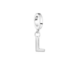 Zawieszka srebrna beads - litera L