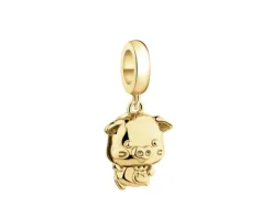 Zawieszka srebrna beads - świnka