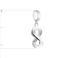 Zawieszka srebrna beads - nieskończoność