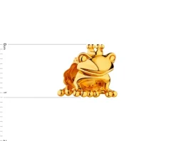 Zawieszka srebrna beads - żaba