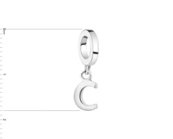 Zawieszka srebrna beads - litera C