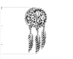 Zawieszka srebrna beads - łapacz snów