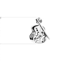 Zawieszka srebrna beads dla dziecka - wiolonczela