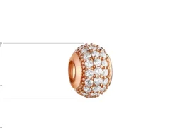 Zawieszka srebrna beads z cyrkoniami