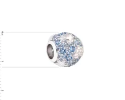 Zawieszka srebrna beads z cyrkoniami - muszelki