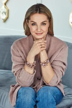 Zawieszka srebrna beads z cyrkonią