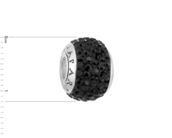 Zawieszka srebrna beads z kryształami