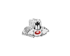 Zawieszka srebrna beads z emalią - Looney Tunes, Sylvester, Warner Bros. Discovery