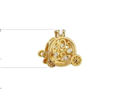 Zawieszka srebrna beads z cyrkoniami i perłą - karoca