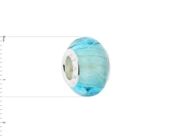 Zawieszka srebrna beads ze szkłem murano