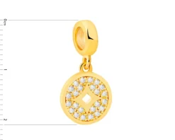 Zawieszka srebrna beads z cyrkoniami