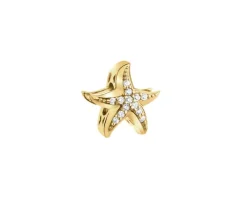 Zawieszka srebrna beads z cyrkoniami - rozgwiazda