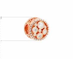 Zawieszka srebrna beads z cyrkoniami