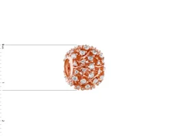 Zawieszka srebrna beads z cyrkoniami