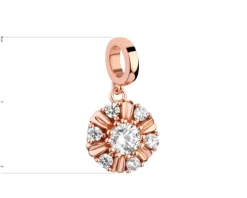 Zawieszka srebrna beads z cyrkoniami