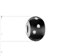 Zawieszka srebrna beads ze szkłem murano