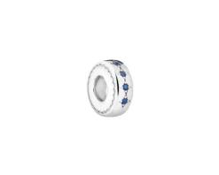 Zawieszka srebrna beads z cyrkoniami - stoper