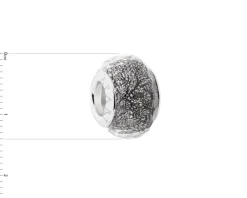 Zawieszka srebrna beads ze szkłem murano