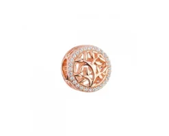 Zawieszka srebrna beads z cyrkoniami - drzewko