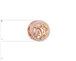 Zawieszka srebrna beads z cyrkoniami - drzewko