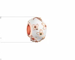 Zawieszka srebrna beads z cyrkoniami i emalią - motyle