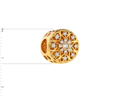 Zawieszka srebrna beads z cyrkoniami - serca