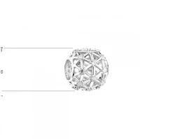 Zawieszka srebrna beads z cyrkoniami