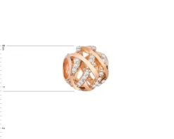 Zawieszka srebrna beads z cyrkoniami