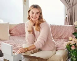 Zawieszka srebrna beads z cyrkoniami - mama, serce