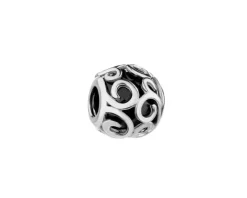 Zawieszka srebrna beads z cyrkonią