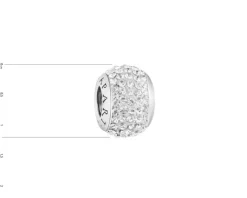 Zawieszka srebrna beads z kryształami