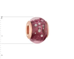 Zawieszka srebrna beads ze szkłem murano