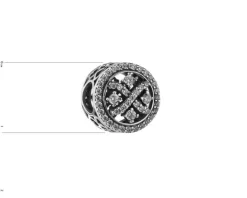 Zawieszka srebrna beads z cyrkoniami